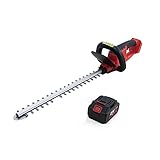 PAKJEL Kabelloser Heckentrimmer, 21 V, elektrische Heckenschere für den Haushalt, Astsäge, Heckenschere, wiederaufladbar, Schnellladung für den Garten (Farbe : 18 V mit 2 Batterien, Größe : 1)
