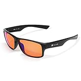 BlueX X100 • Gaming Brille TR90 Super Leicht - Blaulichtfilter Computerbildschirm-Brille - Anti-Blaulicht-Bildschirm für Gamer PCs und Büro (Herren - Damen)