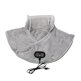 Qfdiwr Elektrisches Nacken- und Schulter-Heizkissen | Nacken-Heizkissen mit Massagegerät und 3 Wärmestufen | Vibrationsmassage-Wickel, Schnellheizkissen für