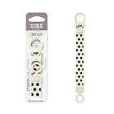 BIBS Loop Schnullerkette Polka Dots – Schnullerband mit Silikon - Für Babys ab 0 Jahren - Kompatibel mit BIBS Schnullern & Anderen Marken - Maschinenwaschbar, BPA-Frei - Ivory
