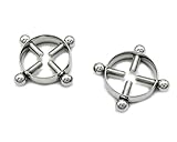 Nippelklemmen Brustwarzen，Fetisch Nippelklemmen，Einstellbar Nipple Clamps，Schwarz Bdsms spielzeug ，Edelstahl Brustwarzenklemmen，Stimulation Erotik SM，für Paare Extrem Sex (Silber)