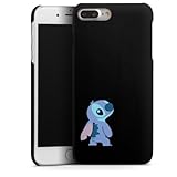 Hard Case kompatibel mit Apple iPhone 7 Plus Schutzhülle schwarz Smartphone Backcover Lilo & Stitch Fanartikel Disney