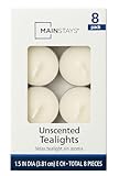 Celino® 8 Stück Teelichter 3 Stunden lang brennende Nachtkerzen geruchloses Weihnachts-Teelicht (elfenbeinfarben)