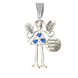 Engel Metall Deko-Anhänger als herzliches Geschenk für Freunde Auto-Rückansicht Dekoration (D, One Size)