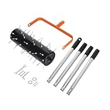 JINGLING Rasenbelüfter Gartengerät | Rotierender Manueller Vertikutierer - Rollender Bodenkernlüfter | Für Rasen Gras Garten Boden Außenbereich Landschaftsbau Feld Und Park