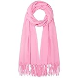 Winterschal Kaschmirschal für Damen, Pashmina-Schals für Abendkleider, lang, groß, warm, weich, Pink, 82.7*27.6 inch