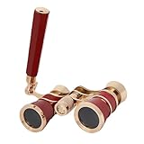 Operngläser, 3x25 3x25 Opern Ferngläser Teleskop -Theater Tragbare Theaterbrillen mit Faltbarem und Ausziehbarem Griff, Vintage Kleine Ferngläser für Konzerte Theater Fernglas