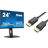 iiyama Prolite XUB2493HS-B5 60 & BENFEI DisplayPort Kabel, DisplayPort auf DisplayPort Kabel (4K@60Hz und 2K@144Hz), DP Kabel geeignet für Monitor,Gaming-Grafikkarte - 1.83M