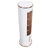 Jiawu USB-Desktop-Ventilator, Flügellos, 3 Geschwindigkeiten, Windturmform, Kompakt, Leicht, Fernbedienung, Perfekter Schreibtisch-Lüfter für das Arbeitszimmer Im Home Office