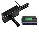 Metallsuchgerät Ortungsgerät - Profi Metalldetektor bis 20m Tiefe & 1000m Reichweite, Dual-Sonde für Gold/Silber/Kupfer/Diamant - Leichtgewicht 2.6kg, Frequenzregler & EU-Ladegerät (Schwarz)