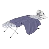 Honey-Can-Do Bügelbrett mit Bügeleisenablage, zusammenklappbar, BRD-09222, Blau, 81,3 x 30,5 cm (L x B)