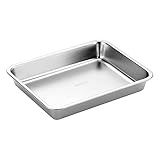 SANTOS Edelstahl Grillschale - Auffangschale 26,9x20,9x4cm - Robuste Grillpfanne - Perfekt für Gemüse, Fisch & mehr - Leicht zu reinigen - BBQ Zubehör