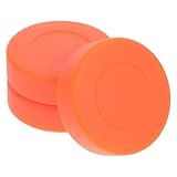 BESPORTBLE Eishockey-Pucks Üben Hockey Puck Training Zubehör: 3 Stücke PVC Eishockeyball Ersatzwettbewerb Puck Orange Eishockey-Übungspuck