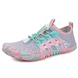 Giltpeak Barfußschuhe Kinder Leicht Schnell Trocknend Traillaufschuhe Atmungsaktiv Strandschuhe Wanderschuhe Für Jungen Und Mädchen (B-Purple, Kleinkind, 34, Numerisch, EU Schuhgrößensystem, M)