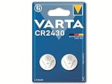 VARTA Batterien Knopfzelle CR2430, 2 Stück, Power on Demand, Lithium Coin, 3V, kindersichere Verpackung, für elektronische Kleingeräte - Autoschlüssel, Fernbedienungen, Waagen