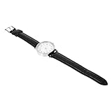 NOLITOY Damen Armbanduhr Quarzuhr mit Großem Arabischem Eleganter Damenuhr Weißes Ziffernblatt Schwarzes Band Modische Frauen Uhr