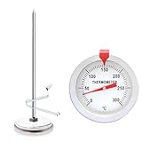Zanthicia Kochthermometer Topf Clip Fleisch Thermische Messung Temperaturanzeige Meter Milchschokolade Messung Bäckerei, 300mm