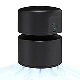 Cuteefun Tischstaubsauger, Mini Tischsauger, USB Wiederaufladbar, Bis zu 120 Minuten Laufzeit, Automatische Abschaltfunktion, 360° Drehbarer Schreibtisch Staubsauger für Schule, Büro, Haus, Schwarz