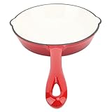 Gsycle Emaillierte Bratpfanne, nicht stehende emaillierte Gusseisen -Pfanne Gusseisen Emaille Kochgeschirr Küche Bratenpfanne für Küchencamping Kochen (16 cm)