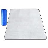 Isomatte Schaummatten, Schlafmatte aus Aluminiumfolie, Wasserdicht Isoliermatte Faltbare Zeltmatte Isolierdecke Bodenmatte für Park Garten Rasen und Freizeit, 200x200cm