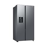 Samsung Side-by-Side-Kühlschrank mit Gefrierfach, 178 cm, 634 l Gesamtvolumen, 225 l Gefrierteil, AI Energy Mode, Wasser- und Eisspender, Frischwasseranschluss, Edelstahl-Look, RS6GCG885DS9EG