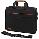 LOVEVOOK Laptoptasche 17 Zoll Herren Wasserdichte Laptop Tasche Aktentasche Notebooktasche für Business/Reisen/Arbeit, Schwarz