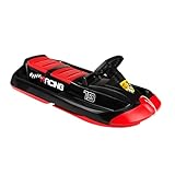 Hamax | Premium Lenkschlitten | SNO Racing | für Zwei Personen | Kältebeständiges Polyethylen | 110 cm | CE-Zertifizierung | Action auf der Rodelbahn
