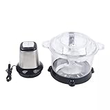 CHIMHOON 5L Elektrisch Multi Zerkleinerer, Zwiebelschneider, Gemüse Obst Edelstahl Klinge, Universal Multizerkleinerer, für Fleisch, Obst, Gemüse und Babynahrung, Silber