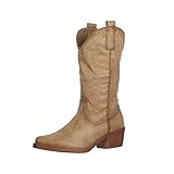 Elara Damen Cowboy Stiefel Biker Boots Chunkyrayan 301-A32P Khaki PU-39