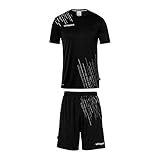 Uhlsport Herren Score 26 Fußball Trikot-Set - Fußball-Set Bestehend Aus Trainings-Shirt Und Trainings-Hose, Schwarz/Weiß, L EU