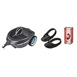 Big-Bobby-Car Neo Trailer Anthrazit - Bobby-Car Anhänger für drinnen und draußen, 3 Liter, für Kinder ab 1 Jahr & Big - Shoe-Care Schuhschoner - für Kinderschuhe der Größe 21 bis 27, schwarz