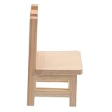 Toddmomy Miniaturer Holzstuhl aus für Puppenhausmöbel für Miniatur Wohnzimmer und Garten Dekoration Kleiner Holzstuhl für Handwerksprojekte und Wohnaccessoires