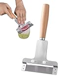 Rettichschneider – Manuelles Mahlwerk, verstellbarer Allesschneider | Gemüseschneider aus Edelstahl, Rettichschneider mit Holzgriff, robustes Küchenwerkzeug für präzises Schneiden von Kohl,