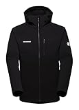 Mammut Ultimate Comfort SO Hooded Jacket Men | Softshelljacke für Herren, Outdoor Jacke, Wanderjacke, Funktionsjacke, Softshell, Allwetterjacke, Multifunktionsjacke mit Kapuze | Schwarz, XL