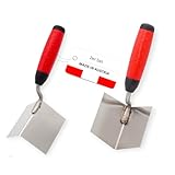 WERKFIT Profi Eckenkelle Set 80x60 mm - Inneneckenkelle und Außeneckenkelle aus Edelstahl - Eckspachtel mit Softgriff. Rostfrei - Hergestellt in Österreich