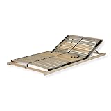 Sleepneo Lattenrost 90x200 cm - Kopfteil verstellbar 42 Latten 7-Zonen Traglast ca. 150 Kg Birken und Buchenschichtholz Selbstmontage Made in Germany
