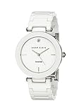 Anne Klein Women's Genuine Diamond Dial Ceramic Bracelet Watch White