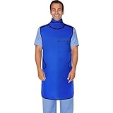 LVCHEN Bleischürze 0,5 mm pb Röntgenschutz mit Schilddrüsen-Kragen Dental-Labor Schürze Strahlenschutz leicht Zahnarzt Röntgenschutz Erwachsene