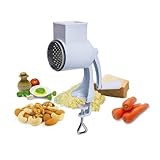 Nussmühle, Mandelmühle Manuell aus Edelstahl, Mühle für Semmelbrösel mit Kurbel, Trommelreibe für Käse, Ice, Gurken, Karotten, Nüsse usw