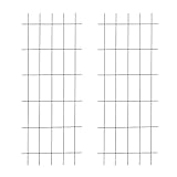 Relaxdays Rankgitter 2er Set, Garten, HB 150x60 cm, Rankhilfe Kletterpflanzen, freistehend, zum Stecken, Metall, schwarz