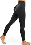 JOYSPELS Sport Leggings Damen Scrunch Butt, Sporthose Damen Lang Blickdicht Po Push Up Seamless Leggins Tights Schwarz S