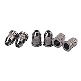 6 x Chrom Saitendurchführungshülsen 8 cm für Telecaster Gitarrenersatzteile Saitentüllen Gitarrenbrücke