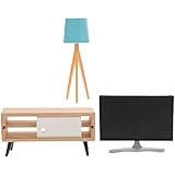 Toddmomy Mini-Puppenmöbel 1 Set Holzpuppenhausmöbel-Set 1:12 Mini-Tv-Schrank Tischlampe Modell Esszimmer Wohnzimmer Schlafzimmer Pretend Play Möbel Spielzeug Für Puppenhaus DIY Zubehör