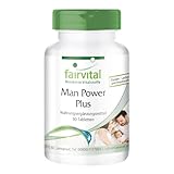 Fairvital | Man Power Plus - 90 Tabletten - mit L-Arginin, Zink & Selen - qualitätsgeprüft und hochdosiert - 100% vegan - Made in Germany