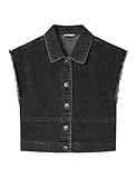 NAME IT Mädchen Nkflulu DNM Vest 4402-nw S Weste, Black Denim, 128