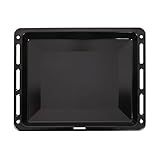 ICQN Backblech 460 × 370 × 30 mm, Kompatibel mit Beko, Bosch, Grundig & Samsung, Emaillierte Fettpfanne für Backofen & Herd