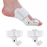 MELARQT Hallux Valgus Korrektur, Hallux Valgus Schiene, Verstellbare Hallux Valgus Schiene zur Ballenentlastung mit Knaufkorrektur, für Big Toe Linken oder Rechten Fuß, Unisex Tag Nacht Straightener