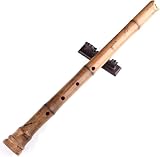 1,8 Shakuhachi Pentatonische Bambusflöte Zen-Instrument für Shakuhachi-Mundstück mit Wurzelende und natürlichem Rand. D-Rohr in G