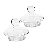 LIFKOME 2 Stück Glasdeckel für Whiskeygläser Transparente Langlebige und Abdeckung Passend für Cocktail Vodka und Brandy Gläser Staubdicht und Aromaschützend für Verkostungen und Partys