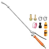 Porfoyo Sprühstab 72cm Sprühlanze, Sprühstab-Ersatz Aus Metall Universal Verstellbarer Ersatz Universal Bewässerungsstab Garten Gießstab Mit Messingstab Für Garten, Autowäsche